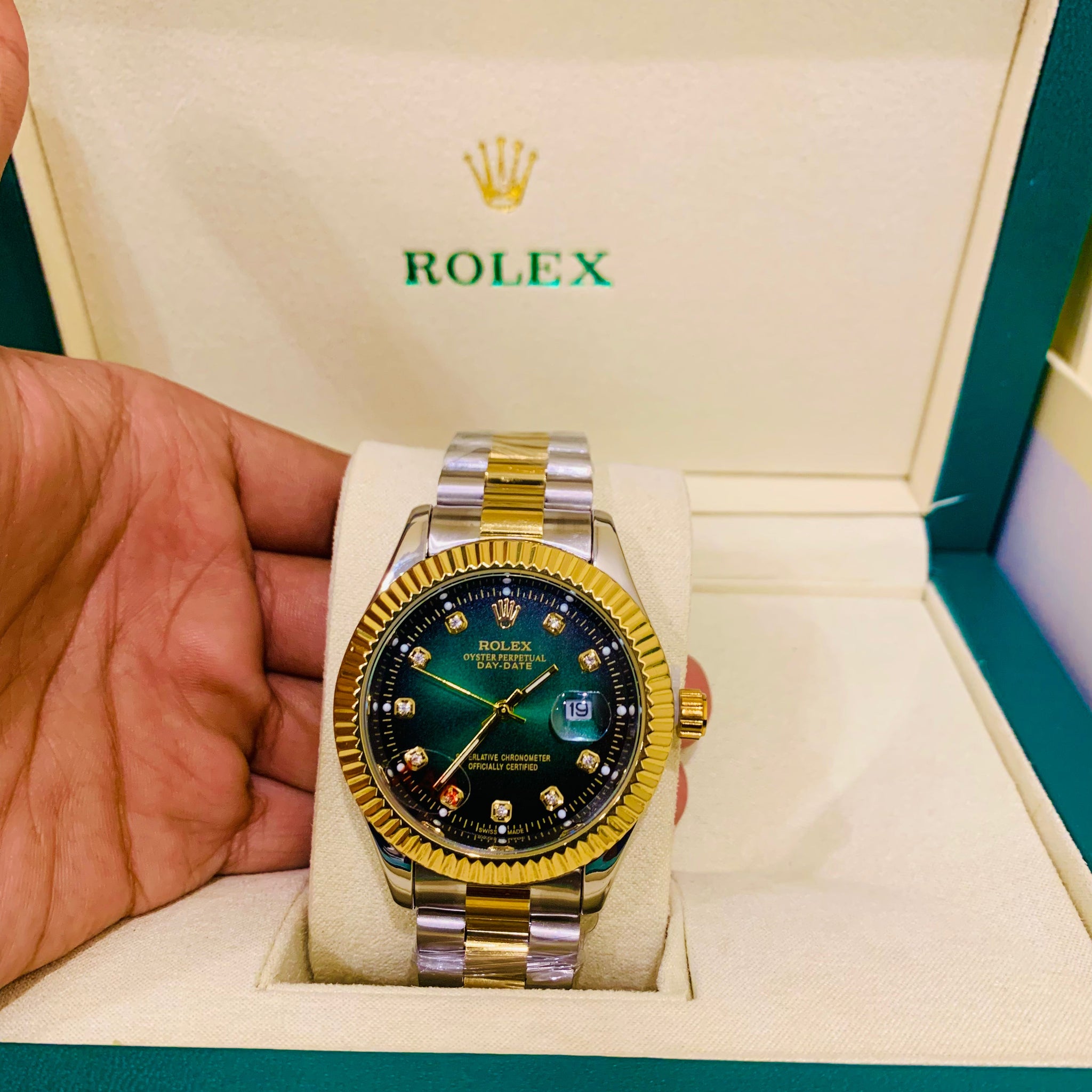 RLX - 2 Tone -Date-Stainless Steel With Free Orignal Box